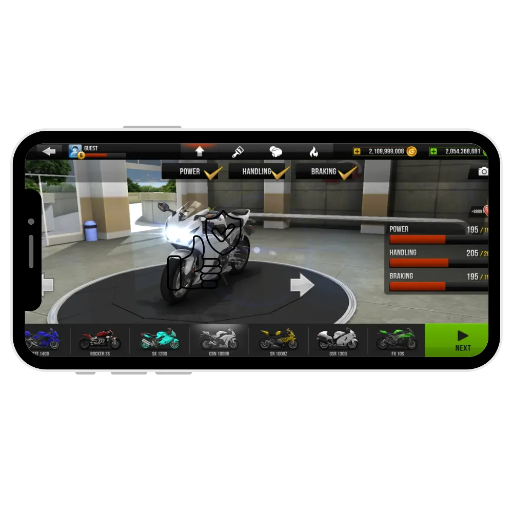 Being stable in traffic rider mod apk