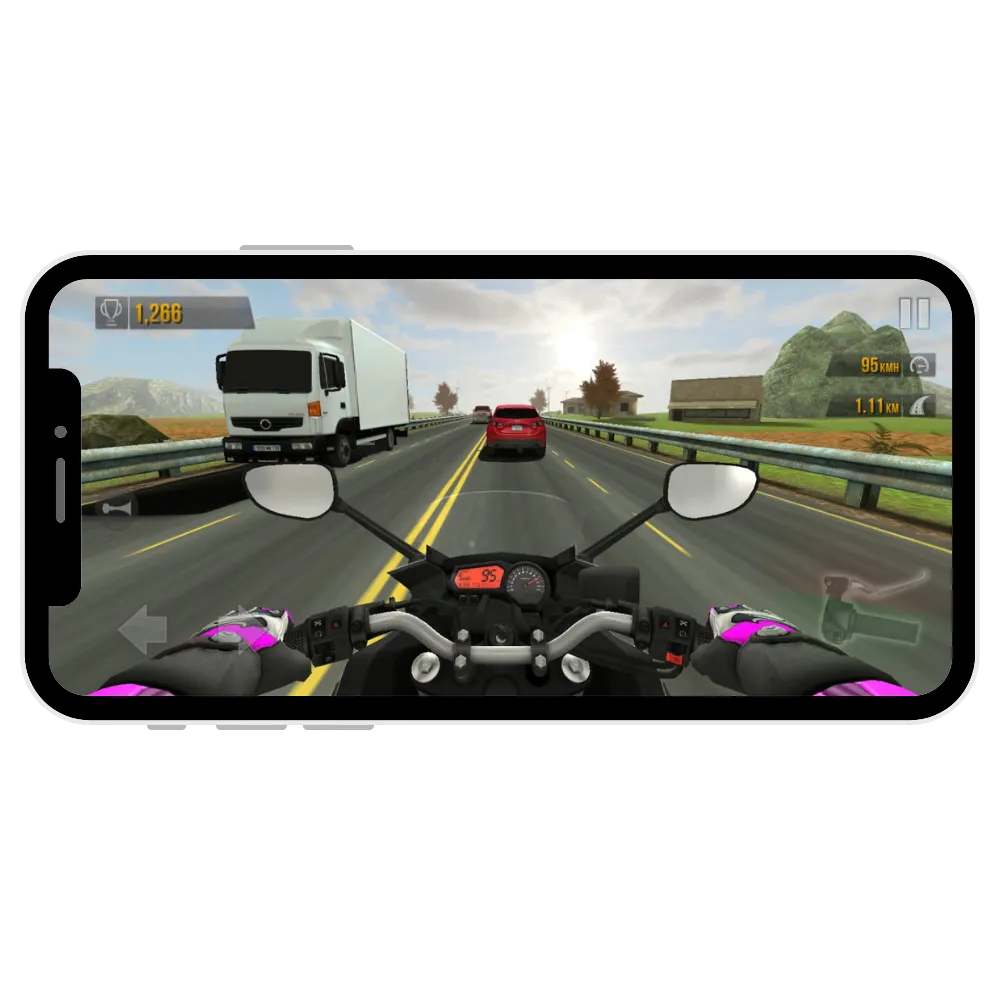 New look and feel in traffic rider mod apk
