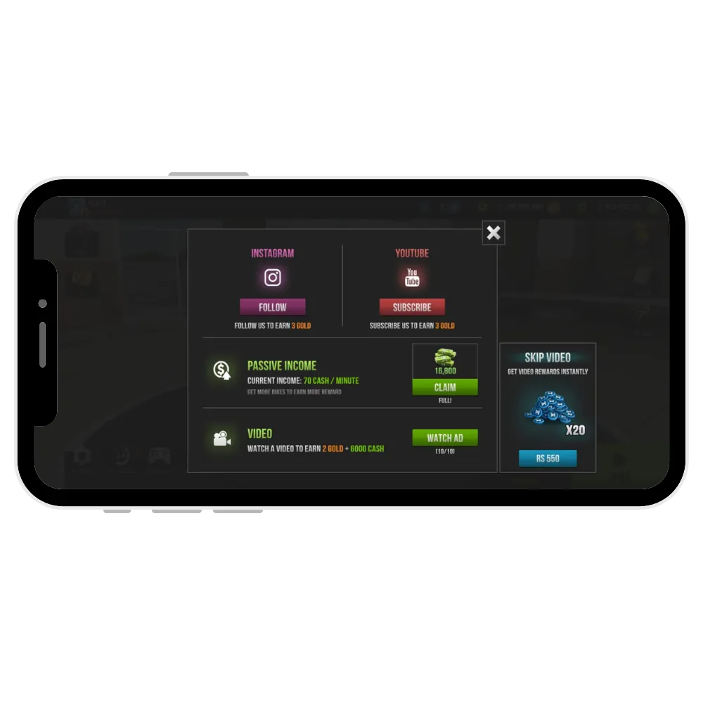 Passive income in traffic rider mod apk