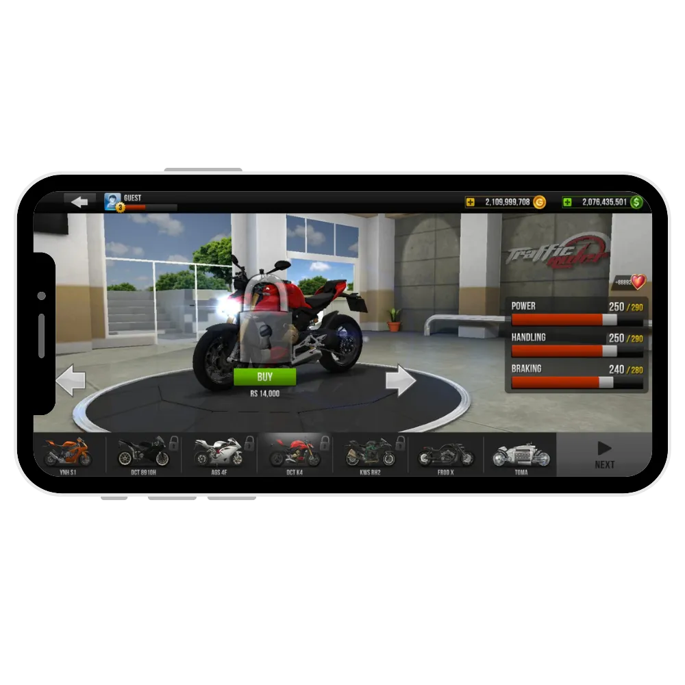 DCT K4 in traffic rider mod apk