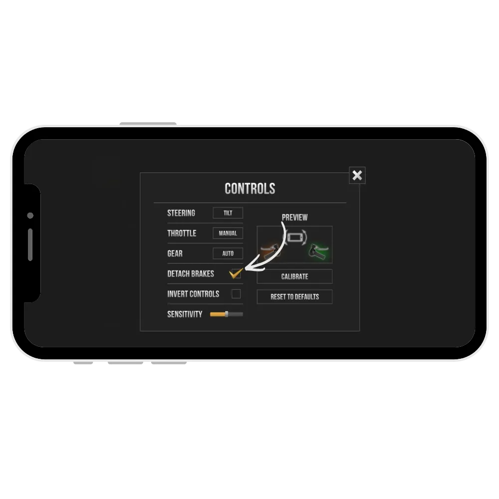 Datch brakes setting in traffic rider Mod apk