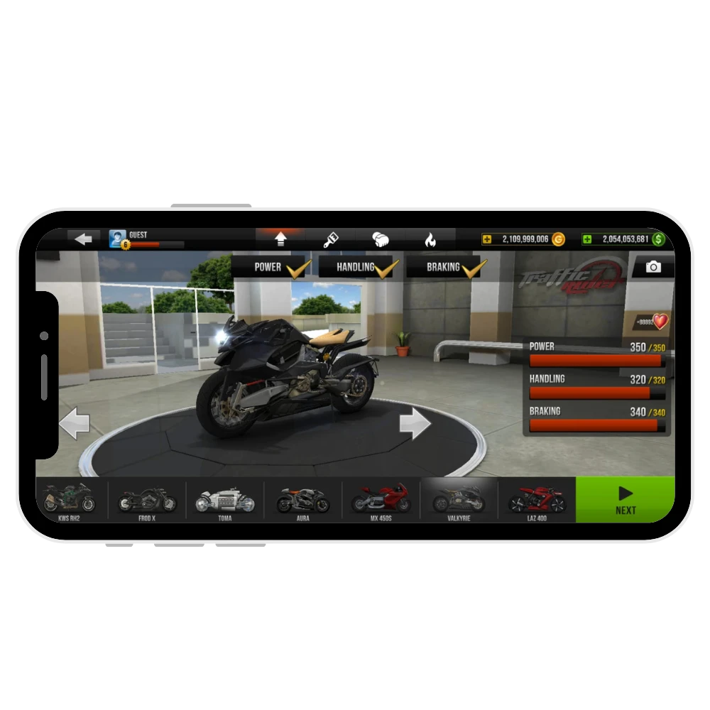 Valkyrie bike in traffic rider mod apk