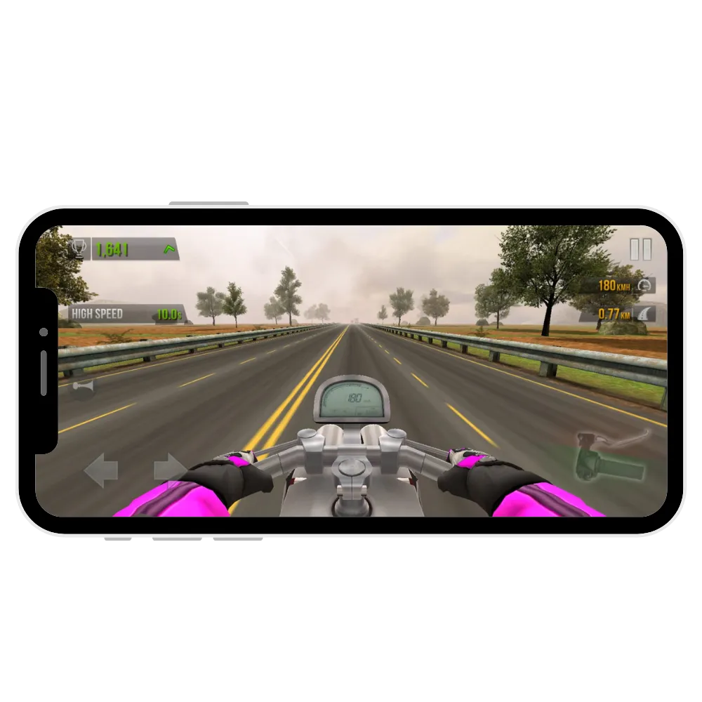smooth gameply of Traffic rider mod apk