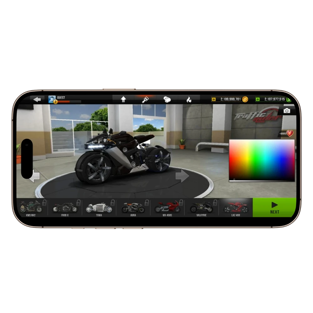 paints in traffic rider apk