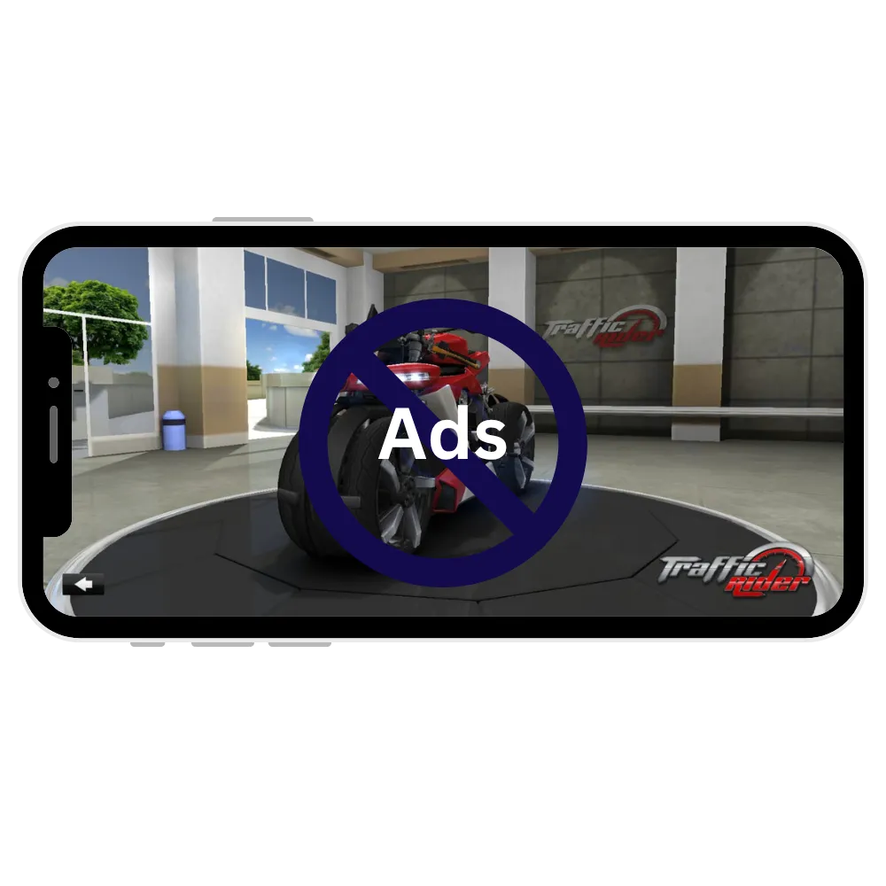 Ads free gameplay in Traffic Rider Mod Apk