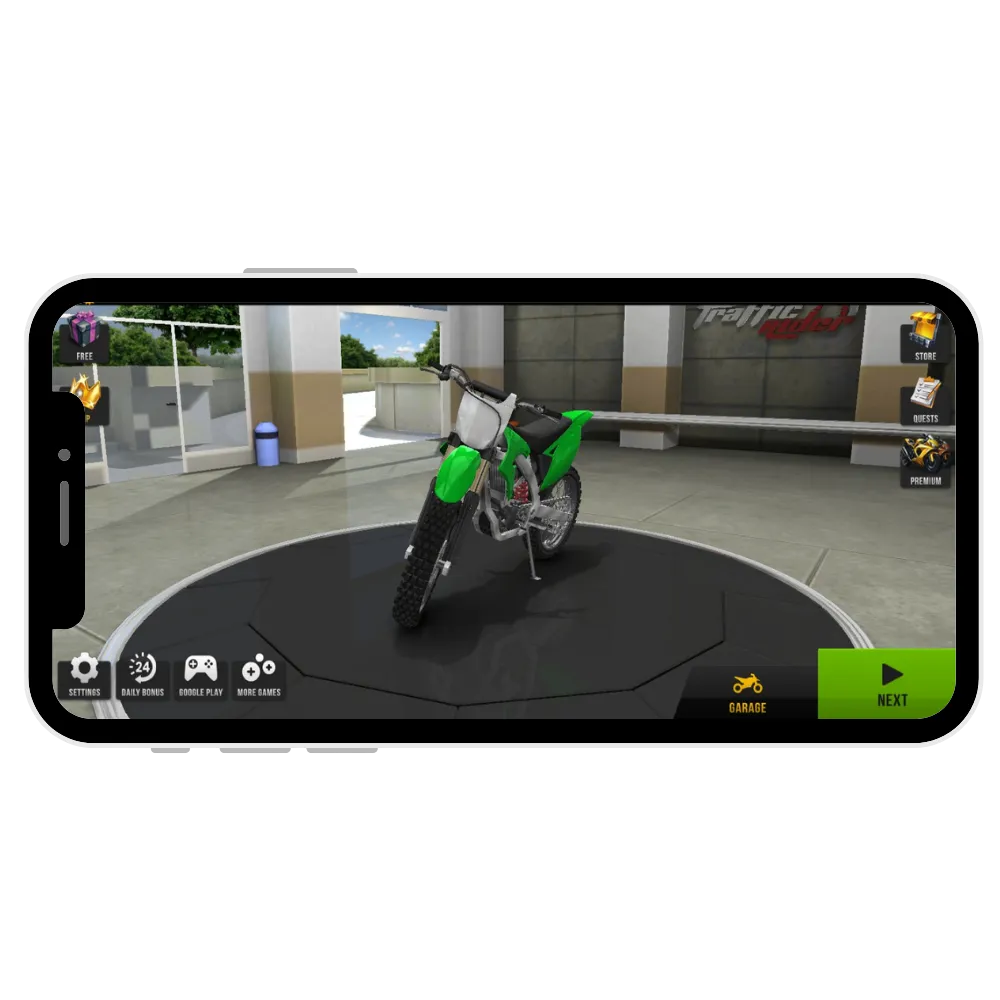 Sinmole interface of Traffic Rider Mod Apk