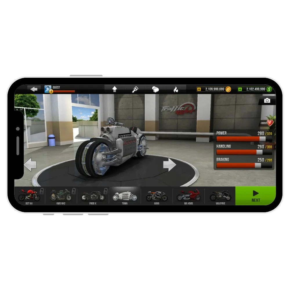 TOMA bike in traffic rider mod apk