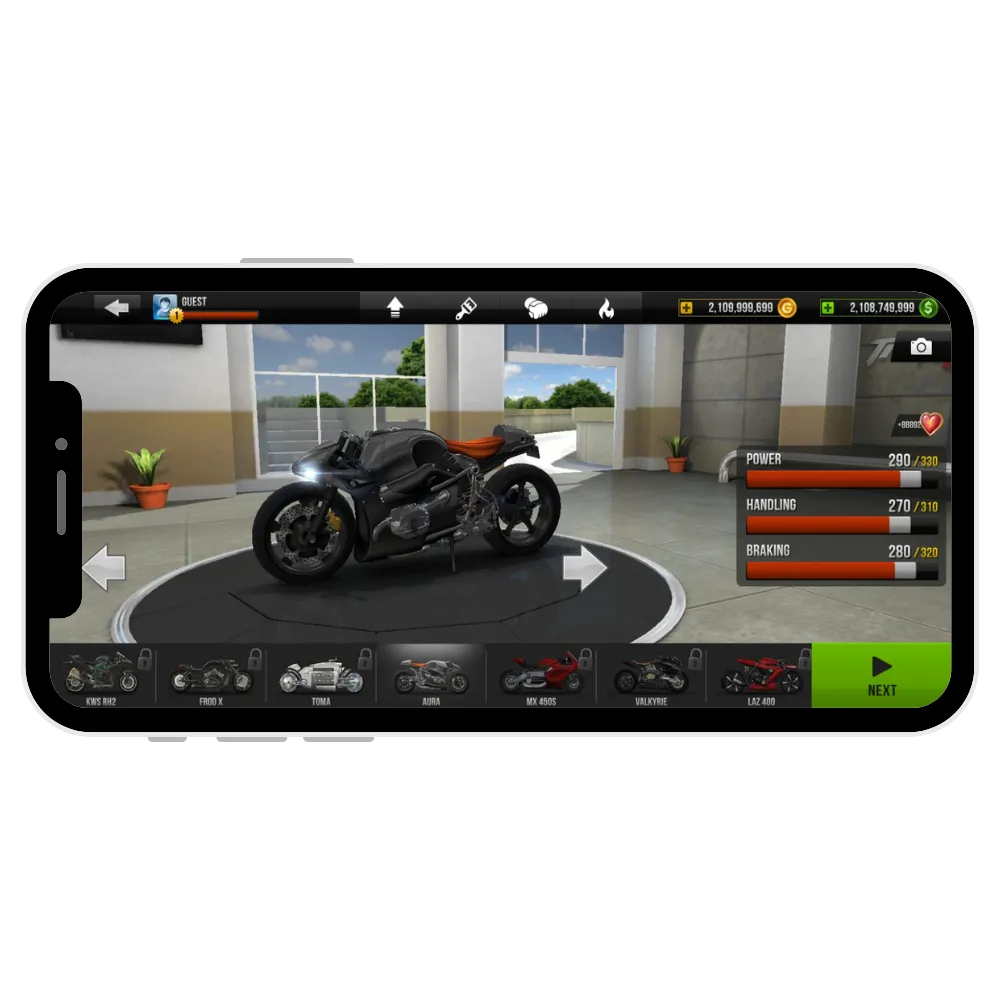Aura bike in Traffic rider mod apk 