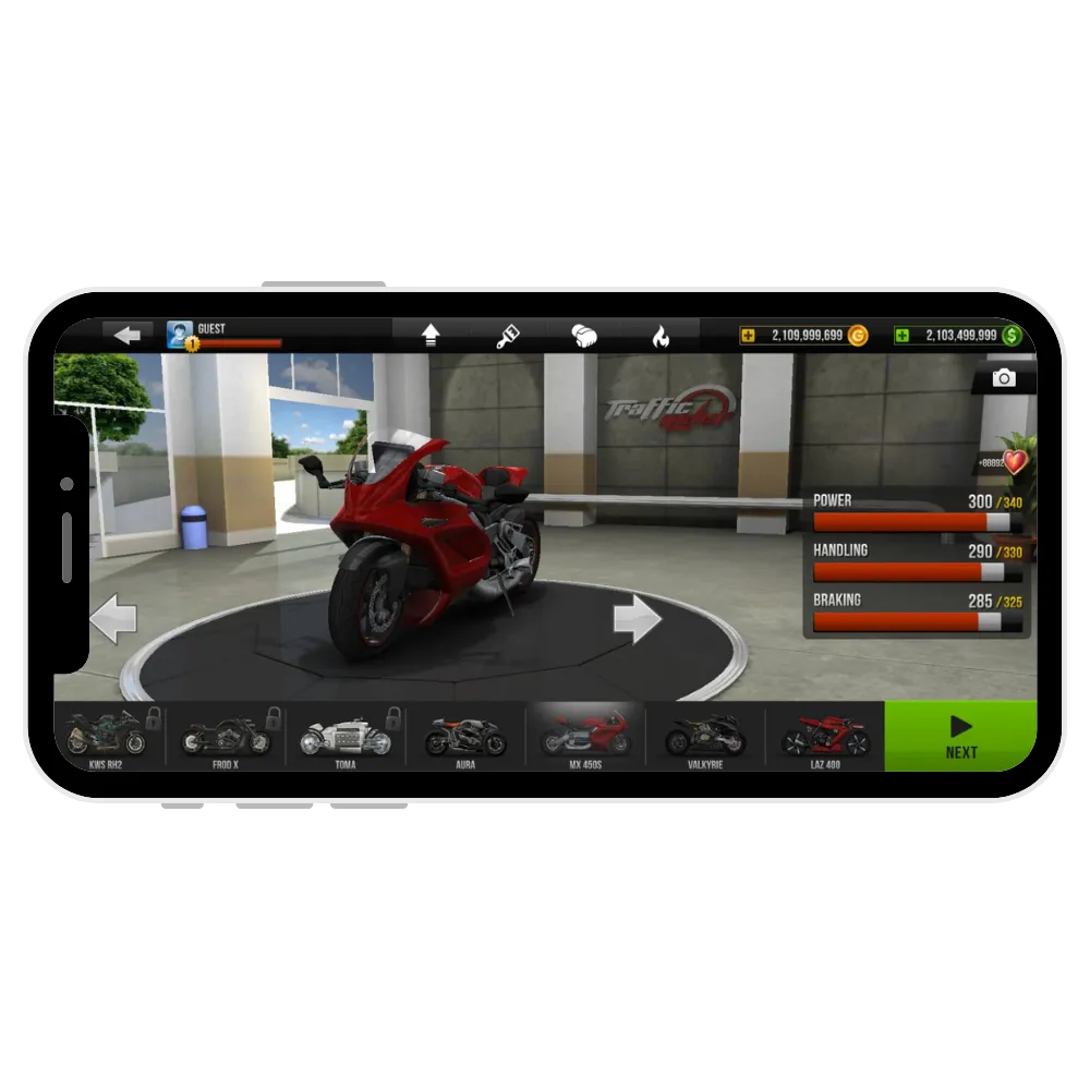 MX-450S bike in traffic rider mod apk