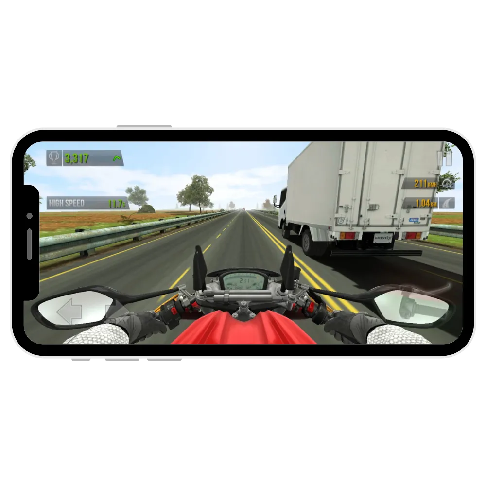 First Person camera view in traffic rider mod apk