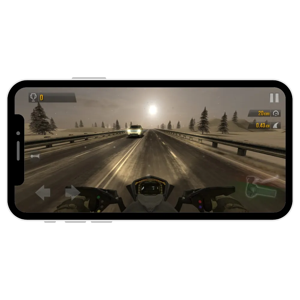 Dynamic seasonal wheather in traffic rider mod apk