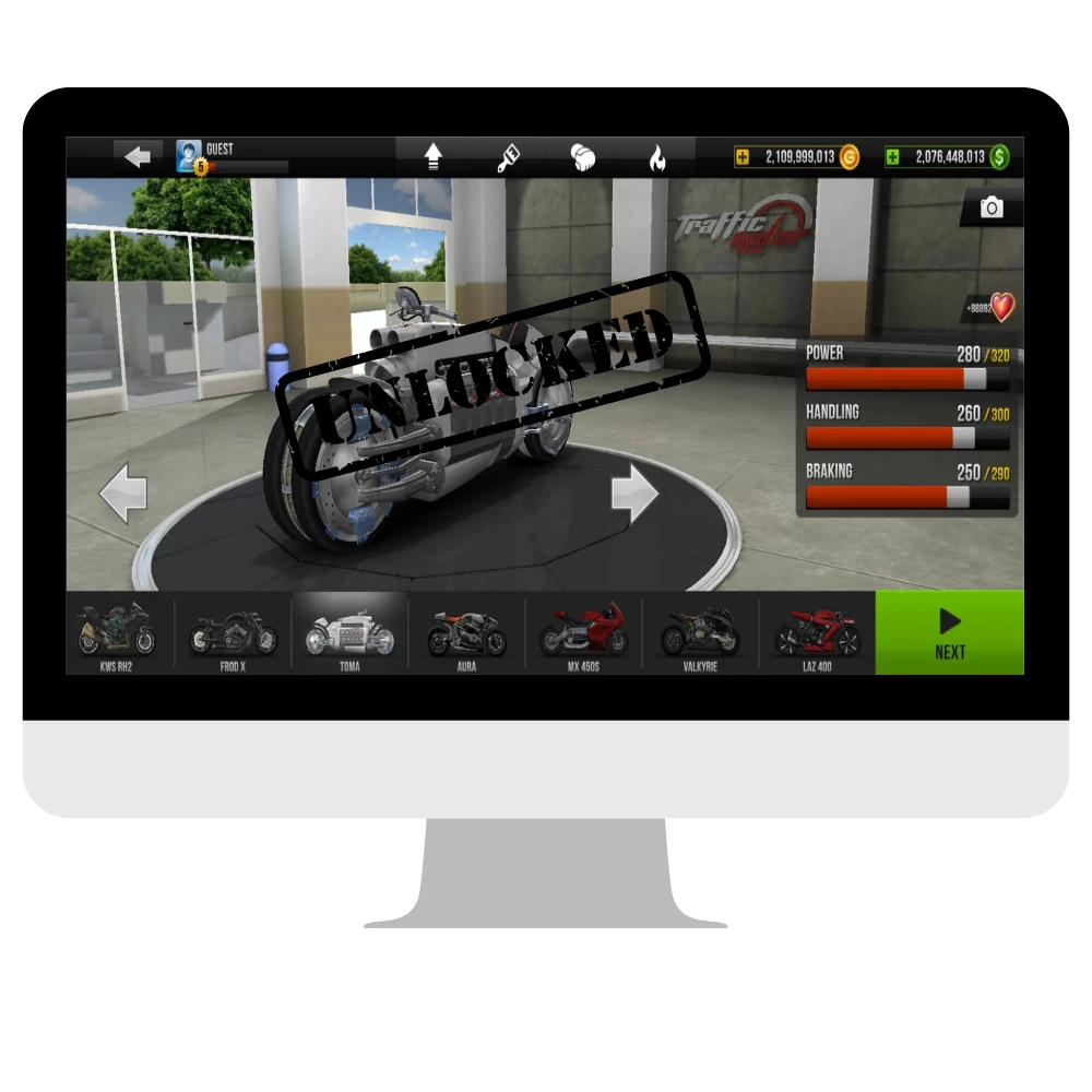 All ikes unloak in traffic rider mod apk for PC