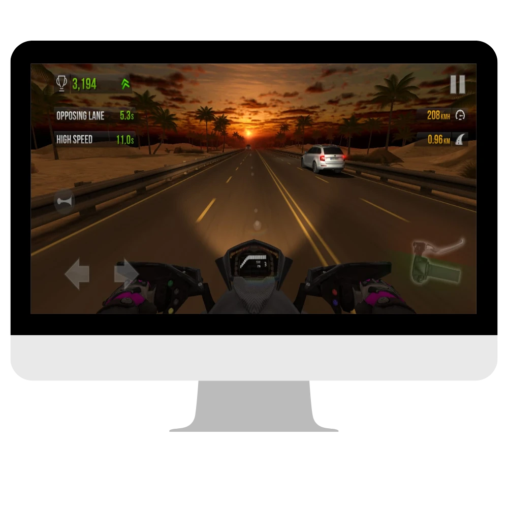 HD graphics in traffic rider mod apk for pc