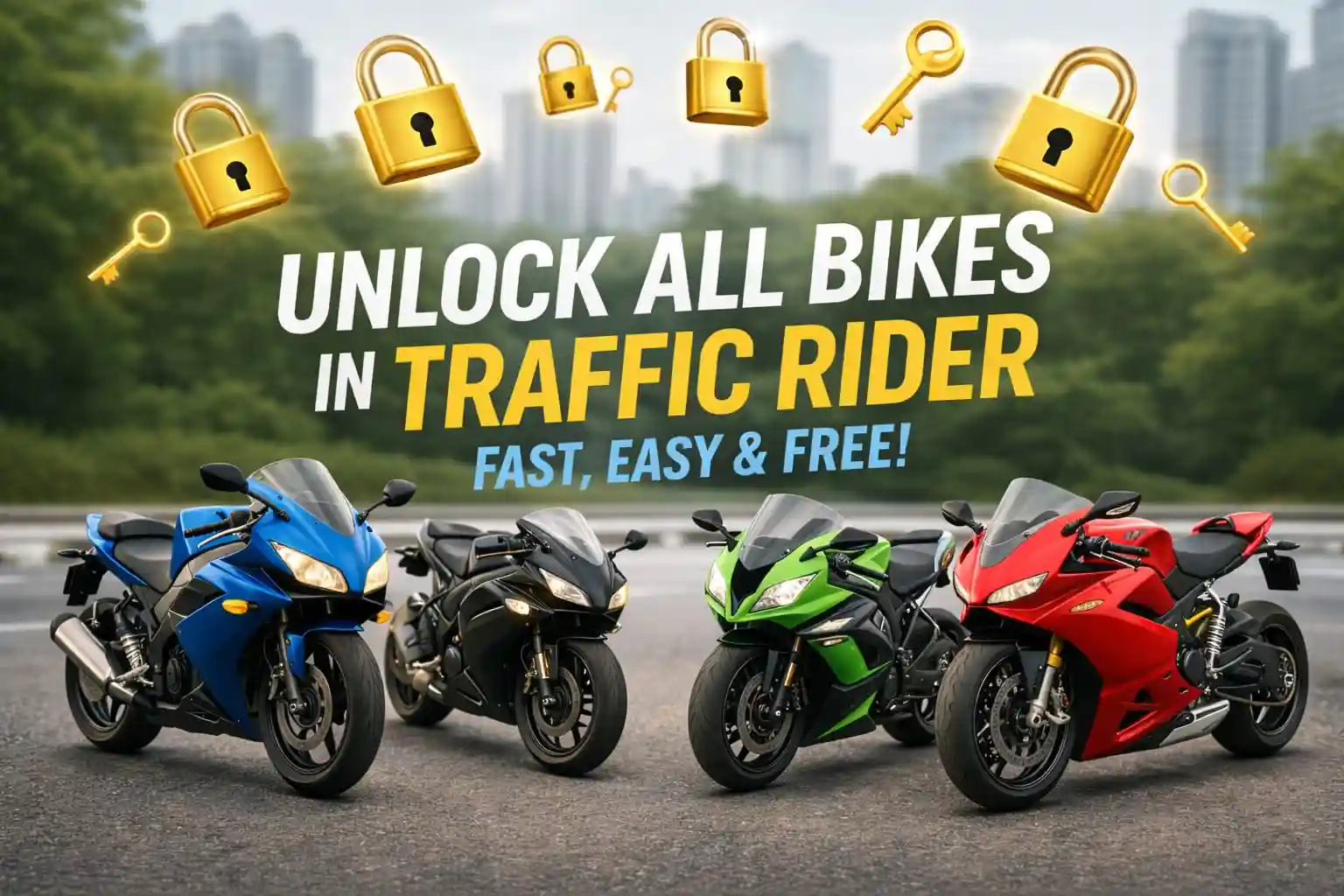 traffic rider unlock all bikes guide