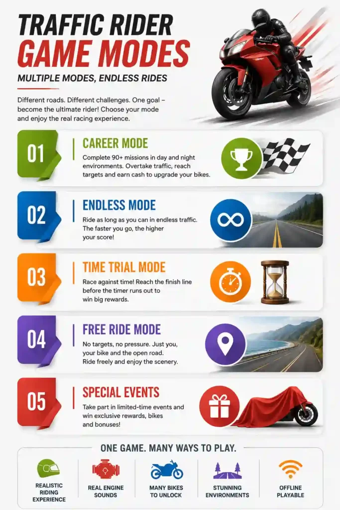 Home 36 Traffic rider Mod Apk_Games Modes
